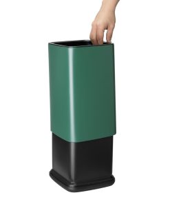 Bolero Square Waste Bin Green 7Ltr (HX261)