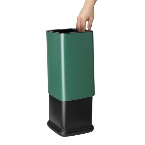 Bolero Square Waste Bin Green 7Ltr (HX261)