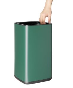 Bolero Square Waste Bin Green 10Ltr (HX262)