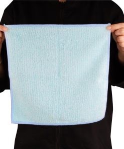 Jantex Microfibre Cloths Blue 400x400mm Pack 5 (HX269)