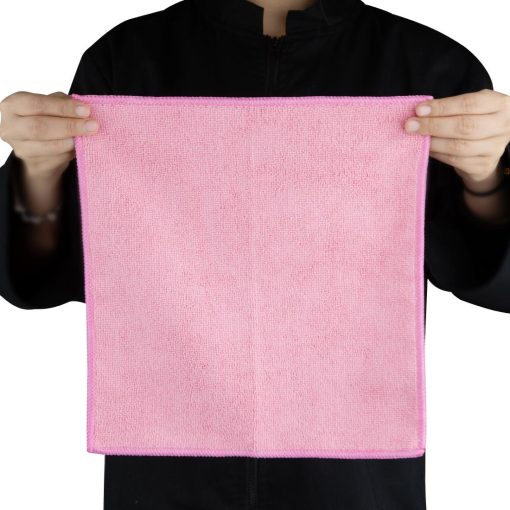 Jantex Microfibre Cloths Pink Pack of 5 (HX271)