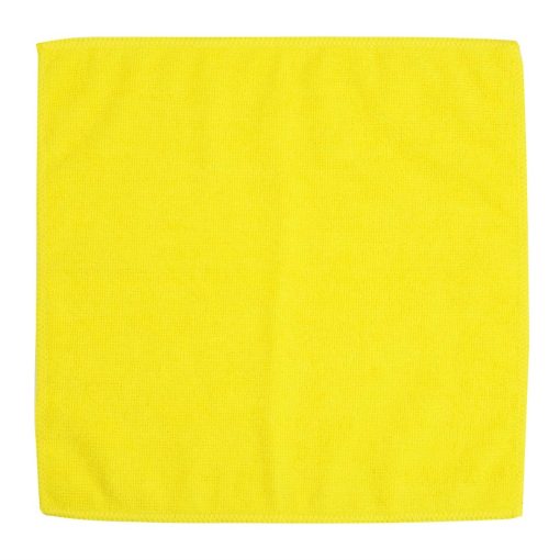 Jantex Microfibre Cloths Yellow Pack of 5 (HX272)