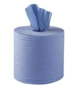 Nisbets Essentials Centrefeed Blue Roll 2-Ply - 80m Pack of 2 (HY034)