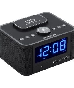 Emberton Bodmin Multi-Function Alarm Clock with Wireless Charging and Speaker (HZ529)