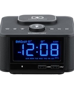 Emberton Bodmin Multi-Function Alarm Clock with Wireless Charging and Speaker (HZ529)