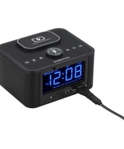 Emberton Bodmin Multi-Function Alarm Clock with Wireless Charging and Speaker (HZ529)