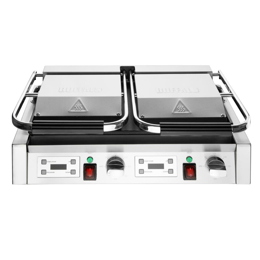 Buffalo Double Contact Grill Flat Base Ribbed Top Plate (CU612)