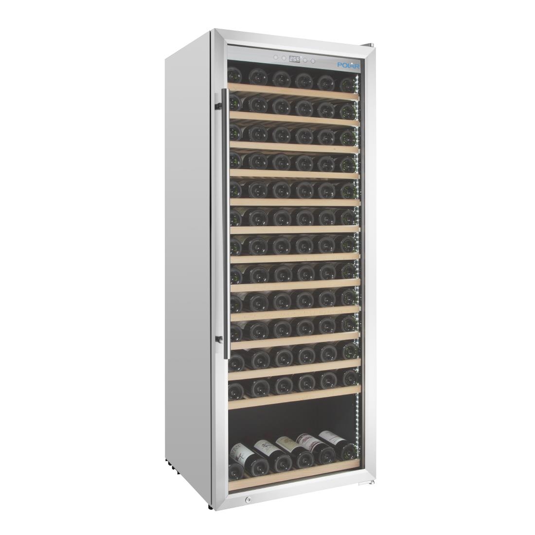 Polar G-Series Single Zone Wine Fridge Stainless Steel 137 bottles (GM888)