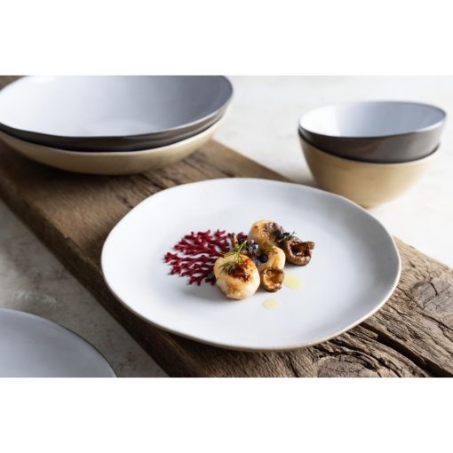 Olympia Raw Natural Coupe Plates 220mm Pack of 6 (HS332)