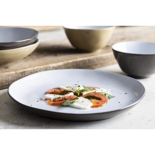 Olympia Raw Charcoal Coupe Plates 260mm Pack of 6 (HS335)