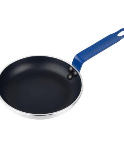 Hygiplas Aluminium Non-Stick Teflon Platinum Plus Frying Pan with Blue Handle 19cm (HT970)