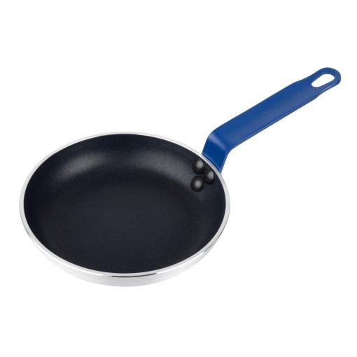 Hygiplas Aluminium Non-Stick Teflon Platinum Plus Frying Pan with Blue Handle 19cm (HT970)