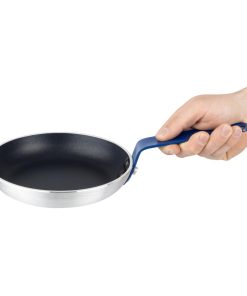 Hygiplas Aluminium Non-Stick Teflon Platinum Plus Frying Pan with Blue Handle 19cm (HT970)