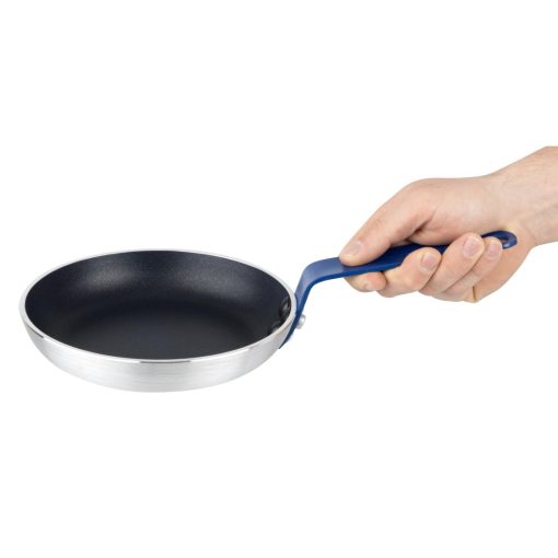 Hygiplas Aluminium Non-Stick Teflon Platinum Plus Frying Pan with Blue Handle 19cm (HT970)