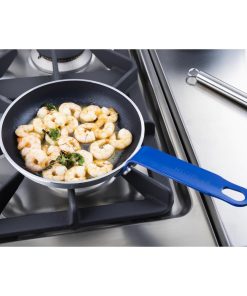 Hygiplas Aluminium Non-Stick Teflon Platinum Plus Frying Pan with Blue Handle 19cm (HT970)