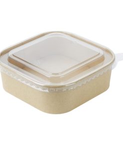 Fiesta Recyclable PET lid for Square Container Bases Pack of 300 (HW019)