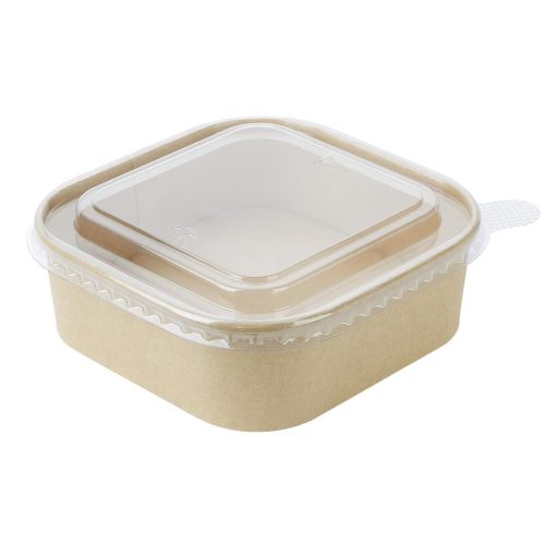 Fiesta Recyclable PET lid for Square Container Bases Pack of 300 (HW019)