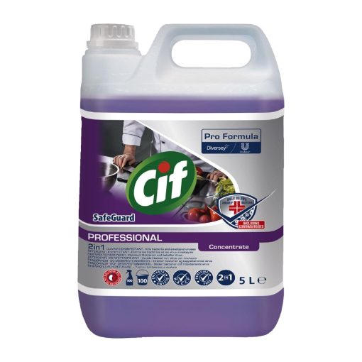 Cif Pro Formula SafeGuard 2-in-1 Cleaner Disinfectant 5Ltr Pack of 2 (HW522)