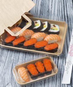 Fiesta Recyclable PET Lids for No- 7 Sushi Trays Pack of 300 (HX295)