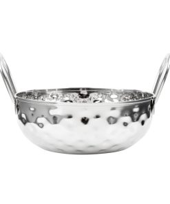 Olympia Table Presentation Hammered Kadai Dish Stainless Steel 150mm (HY105)