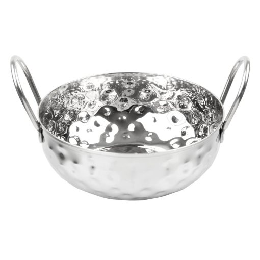 Olympia Table Presentation Hammered Kadai Dish Stainless Steel 150mm (HY105)