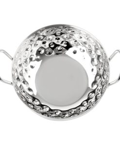 Olympia Table Presentation Hammered Kadai Dish Stainless Steel 150mm (HY105)