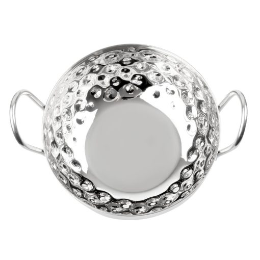 Olympia Table Presentation Hammered Kadai Dish Stainless Steel 150mm (HY105)