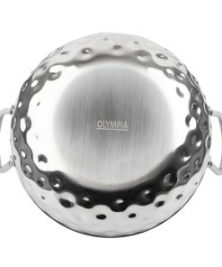 Olympia Table Presentation Hammered Kadai Dish Stainless Steel 150mm (HY105)