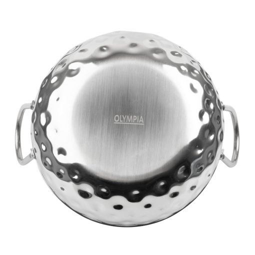 Olympia Table Presentation Hammered Kadai Dish Stainless Steel 150mm (HY105)