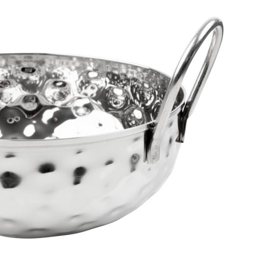 Olympia Table Presentation Hammered Kadai Dish Stainless Steel 150mm (HY105)