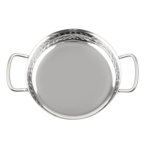 Olympia Table Presentation Handled Dish Stainless Steel Hammered 150mm (HY111)