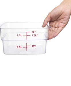 Hygiplas Polycarbonate Square Storage Container 1-5Ltr (HY400)