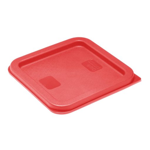 Hygiplas Square Food Storage Container Lid Red Small (HY407)