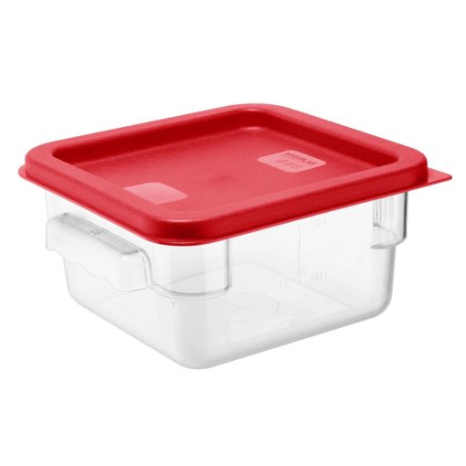 Hygiplas Square Food Storage Container Lid Red Small (HY407)