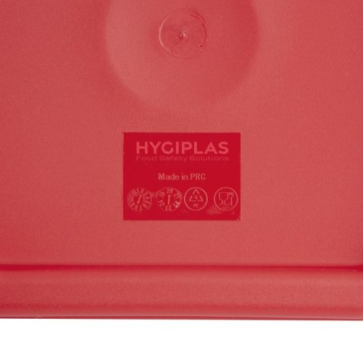 Hygiplas Square Food Storage Container Lid Red Small (HY407)