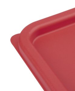 Hygiplas Square Food Storage Container Lid Red Small (HY407)