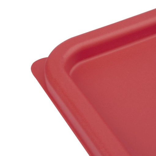 Hygiplas Square Food Storage Container Lid Red Small (HY407)