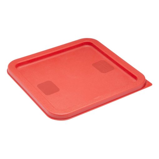 Hygiplas Square Food Storage Container Lid Red Medium (HY408)