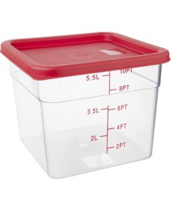 Hygiplas Square Food Storage Container Lid Red Medium (HY408)