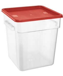 Hygiplas Square Food Storage Container Lid Red Large (HY409)