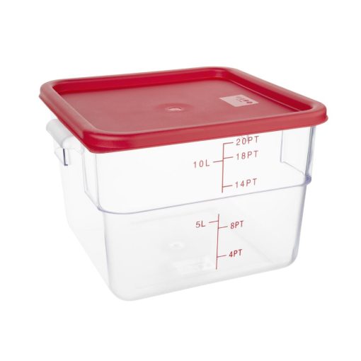 Hygiplas Square Food Storage Container Lid Red Large (HY409)