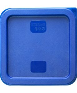 Hygiplas Square Food Storage Container Lid Blue Small (HY410)