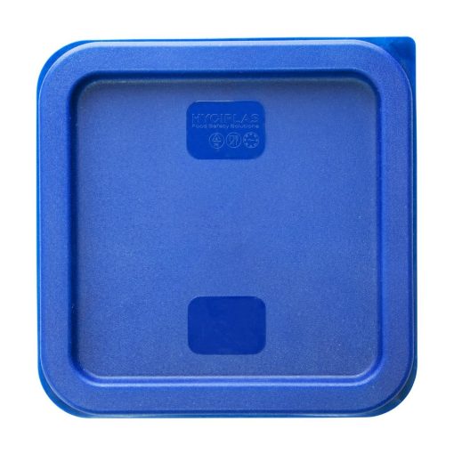 Hygiplas Square Food Storage Container Lid Blue Small (HY410)