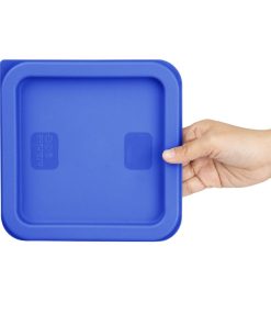 Hygiplas Square Food Storage Container Lid Blue Small (HY410)