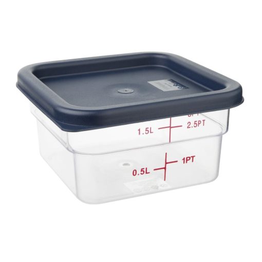 Hygiplas Square Food Storage Container Lid Blue Small (HY410)