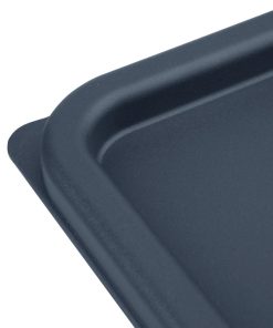 Hygiplas Square Food Storage Container Lid Blue Small (HY410)