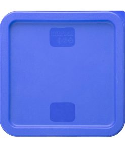 Hygiplas Square Food Storage Container Lid Blue Medium (HY411)