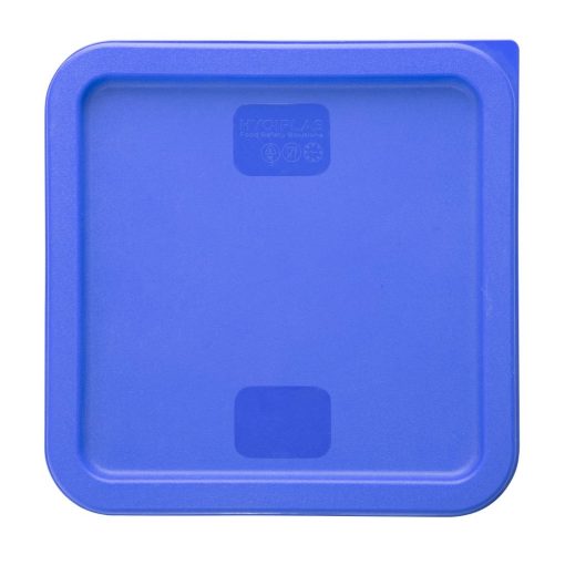 Hygiplas Square Food Storage Container Lid Blue Medium (HY411)