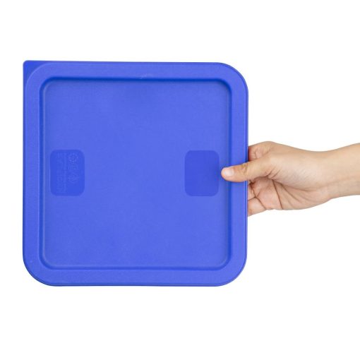 Hygiplas Square Food Storage Container Lid Blue Medium (HY411)