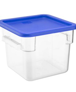 Hygiplas Square Food Storage Container Lid Blue Medium (HY411)